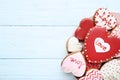 Valentine day heart shaped cookies Royalty Free Stock Photo