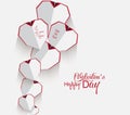 Valentine Day Heart on White background