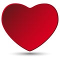 Valentine Day Heart on White Background Royalty Free Stock Photo