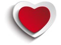 Valentine Day Heart on White Background Royalty Free Stock Photo