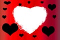 Valentine Day Heart White And Black Web Graphic