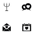 Valentine day icon set Royalty Free Stock Photo