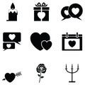 Valentine day icon set Royalty Free Stock Photo