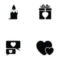 Valentine day icon set Royalty Free Stock Photo