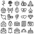 Valentine Day Isolated Vector icons set every single icon can be easily modified or edited