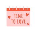 Valentine day love calendar