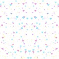 Valentine day love wish, abstract background with pastel colours hearts pattern, graphic design illustration wallpaper Royalty Free Stock Photo