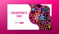 Valentine Day Neon Landing Page
