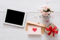 Valentine day online, emailing background Royalty Free Stock Photo