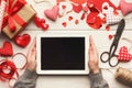 Valentine day online, emailing background Royalty Free Stock Photo