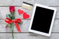 Valentine day online shopping background