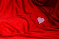 Valentine Day,red fabric background with embossed stars