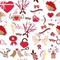 Valentine Day seamless pattern vector illustration