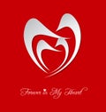 Valentine Day stylized heart Royalty Free Stock Photo