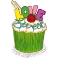 Valentine Day Sweet Love Cupcake
