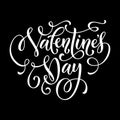 Valentine Day text calligraphy vector greeting card