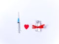 Valentine day and Vaccination concept Royalty Free Stock Photo