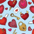 Valentine day,wedding,love seamless pattern. Heart