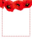 Vertical Script Frame Decorated with Poppy Wreath.