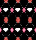 Valentine dayr Argyle. Pattern Scottish cage