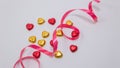 A valentine decoration with chocolate and others Royalty Free Stock Photo