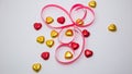 A valentine decoration with chocolate and others Royalty Free Stock Photo