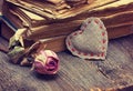 Valentine decorations with heart Royalty Free Stock Photo