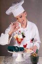 Valentine Dessert Chef Royalty Free Stock Photo