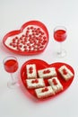 Valentine dessert for two Royalty Free Stock Photo