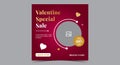 Valentine fashion sale poster Valentine social media post and flyer