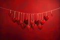 Romance Card Romantic Red Background Holiday Heart Decor Valentine Background Love