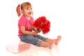 Valentine flower girl2 Royalty Free Stock Photo