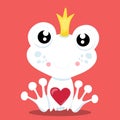 VALENTINE FROG KING HEART 01 Royalty Free Stock Photo