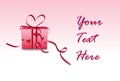 Valentine gift box with add text