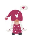 Valentine girl-gnome.