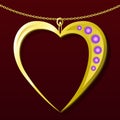 Valentine gold pendant gift