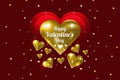 valentine golden background design vector illustration