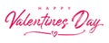 Valentines Day elegant paintbrush text banner