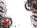 Valentine grunge heart floral Royalty Free Stock Photo