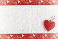 Valentine heart background fabric Royalty Free Stock Photo