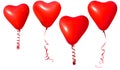 Valentine heart balloons