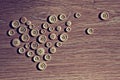 Valentine heart from buttons Royalty Free Stock Photo