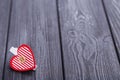 Valentine heart with clothespin Royalty Free Stock Photo