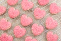 Valentine Heart Cookies on Cooling Rack