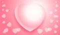 Valentine heart flying on pink background Royalty Free Stock Photo