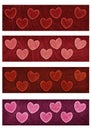 Valentine heart four banners