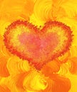 Valentine heart, hand painted Royalty Free Stock Photo