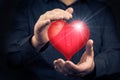 Valentine heart hands man Royalty Free Stock Photo
