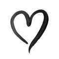 Valentine heart isolated hand drawn vector icon