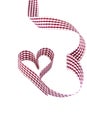 Valentine heart made from ribbon